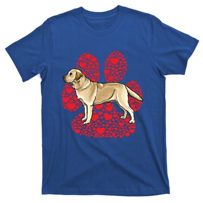 Yellow Labrador Retriever Valentines Day Dog Love Paw Gift T-Shirt