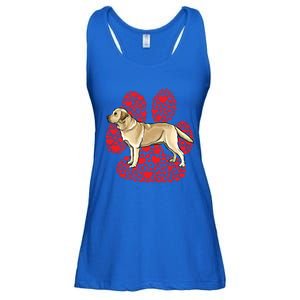 Yellow Labrador Retriever Valentines Day Dog Love Paw Gift Ladies Essential Flowy Tank