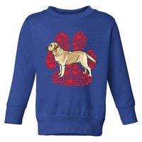 Yellow Labrador Retriever Valentines Day Dog Love Paw Gift Toddler Sweatshirt