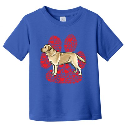 Yellow Labrador Retriever Valentines Day Dog Love Paw Gift Toddler T-Shirt