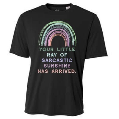 Your Little Ray Of Sarcastic Sunshine Has Arrived Rainbow Cooling Performance Crew T-Shirt