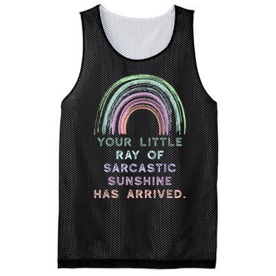 Your Little Ray Of Sarcastic Sunshine Has Arrived Rainbow Mesh Reversible Basketball Jersey Tank