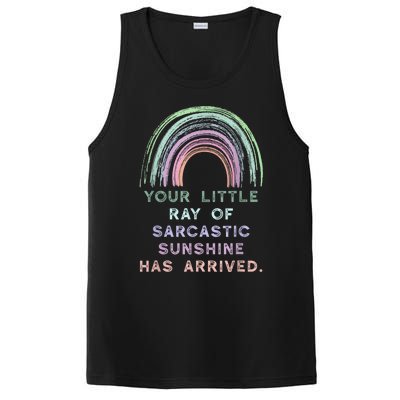 Your Little Ray Of Sarcastic Sunshine Has Arrived Rainbow PosiCharge Competitor Tank