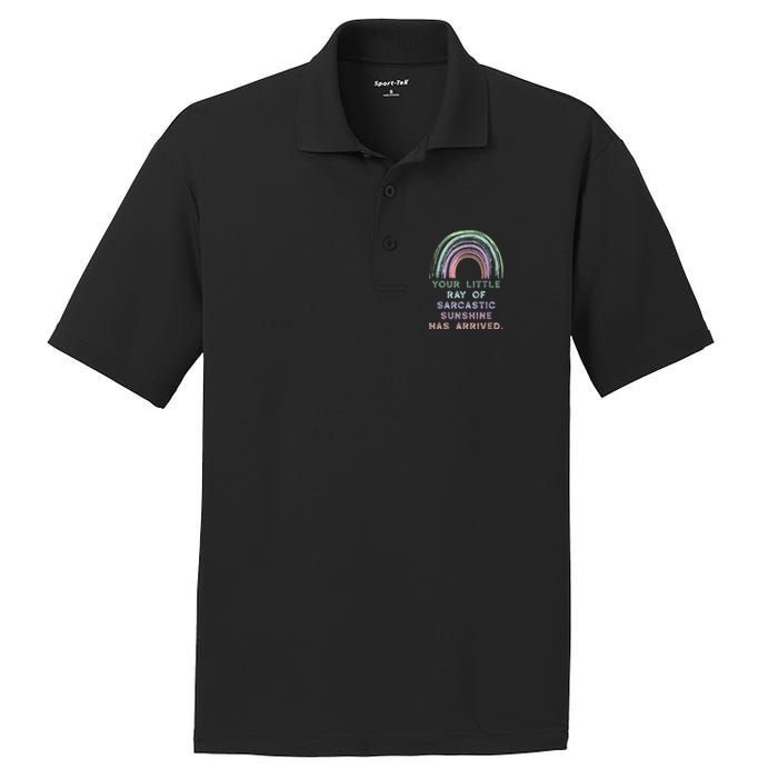 Your Little Ray Of Sarcastic Sunshine Has Arrived Rainbow PosiCharge RacerMesh Polo