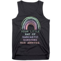 Your Little Ray Of Sarcastic Sunshine Has Arrived Rainbow Tank Top