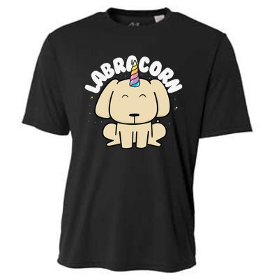 Yellow Labrador Retriever Unicorn Gift Cooling Performance Crew T-Shirt