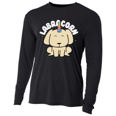 Yellow Labrador Retriever Unicorn Gift Cooling Performance Long Sleeve Crew