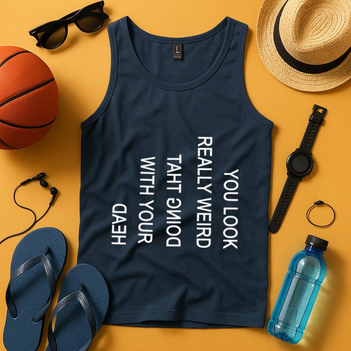You Look Really Weird Doing That With Your Head Funny Text Tank Top