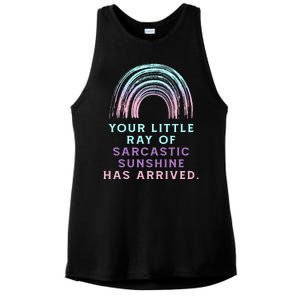 Your Little Ray Of Sarcastic Sunshine Has Arrived Ladies PosiCharge Tri-Blend Wicking Tank