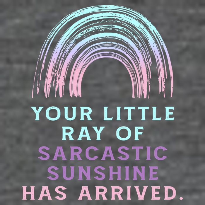 Your Little Ray Of Sarcastic Sunshine Has Arrived 7 Panel Mesh Trucker Snapback Hat