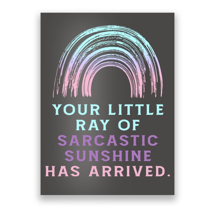 Your Little Ray Of Sarcastic Sunshine Has Arrived Poster