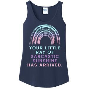 Your Little Ray Of Sarcastic Sunshine Has Arrived Ladies Essential Tank