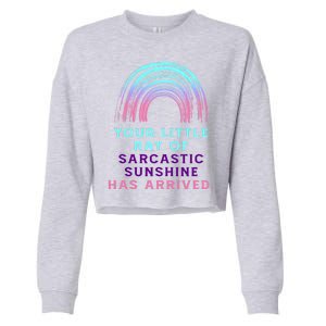 Your Little Ray Of Sarcastic Sunshine Has Arrived Cropped Pullover Crew