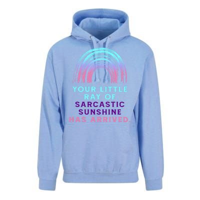 Your Little Ray Of Sarcastic Sunshine Has Arrived Unisex Surf Hoodie