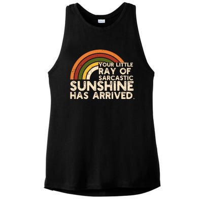 Your Little Ray Of Sarcastic Sunshine Has Arrived Ladies PosiCharge Tri-Blend Wicking Tank