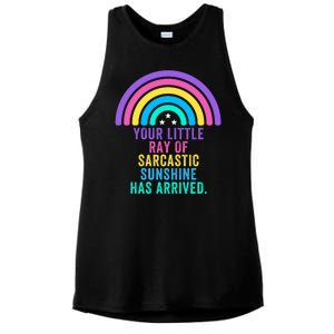 Your Little Ray Of Sarcastic Sunshine Has Arrived Spread Rays Of Laughter Ladies PosiCharge Tri-Blend Wicking Tank