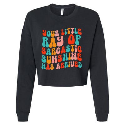 Your Little Ray Of Sarcastic Sunshine Has Arrived Cropped Pullover Crew