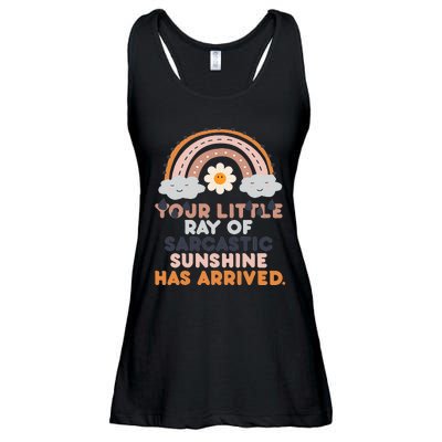 Your Little Ray Of Sarcastic Sunshine Has Arrived Ladies Essential Flowy Tank