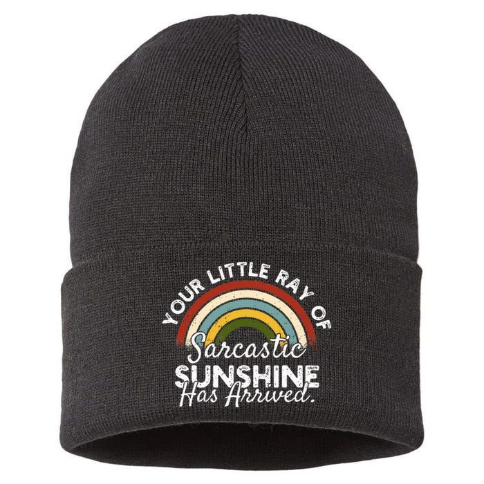 Your Little Ray Of Sarcastic Sunshine Has Arrived Sustainable Knit Beanie