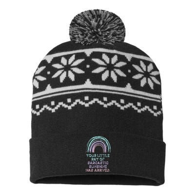 Your Little Ray Of Sarcastic Sunshine Has Arrived USA-Made Snowflake Beanie