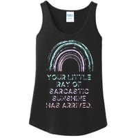 Your Little Ray Of Sarcastic Sunshine Has Arrived Ladies Essential Tank