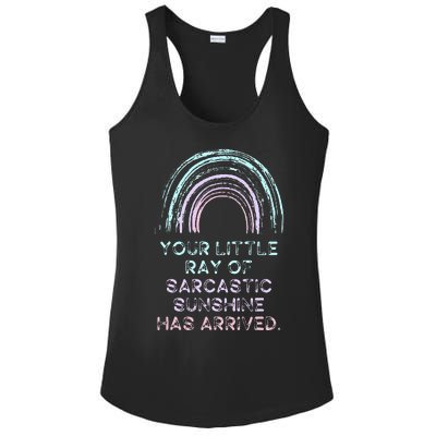 Your Little Ray Of Sarcastic Sunshine Has Arrived Ladies PosiCharge Competitor Racerback Tank