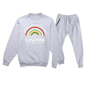 Your Little Ray Of Sarcastic Sunshine Has Arrived Premium Crewneck Sweatsuit Set