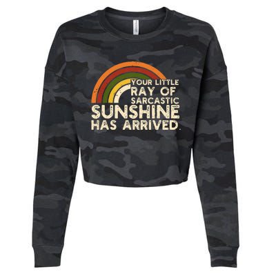 Your Little Ray Of Sarcastic Sunshine Has Arrived Cropped Pullover Crew