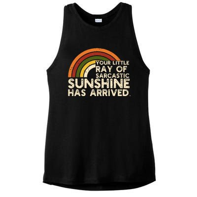 Your Little Ray Of Sarcastic Sunshine Has Arrived Ladies PosiCharge Tri-Blend Wicking Tank