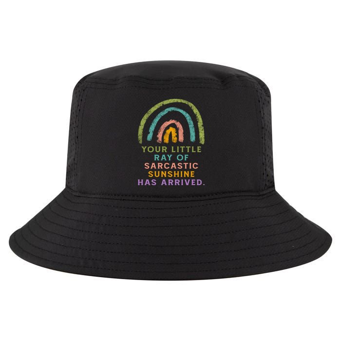 Your Little Ray Of Sarcastic Sunshine Has Arrived Rainbow Funny Cool Comfort Performance Bucket Hat