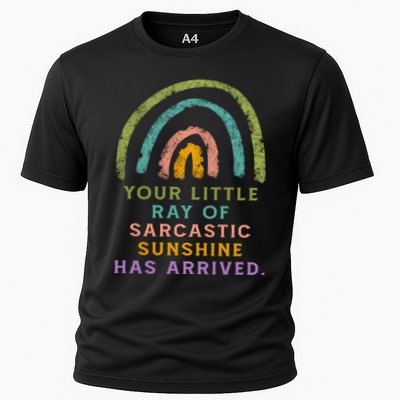 Your Little Ray Of Sarcastic Sunshine Has Arrived Rainbow Funny Performance Shirt