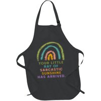 Your Little Ray Of Sarcastic Sunshine Has Arrived Rainbow Funny Apron