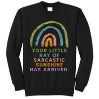 Your Little Ray Of Sarcastic Sunshine Has Arrived Rainbow Funny Sweatshirt
