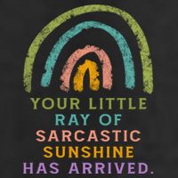 Your Little Ray Of Sarcastic Sunshine Has Arrived Rainbow Funny Beanie