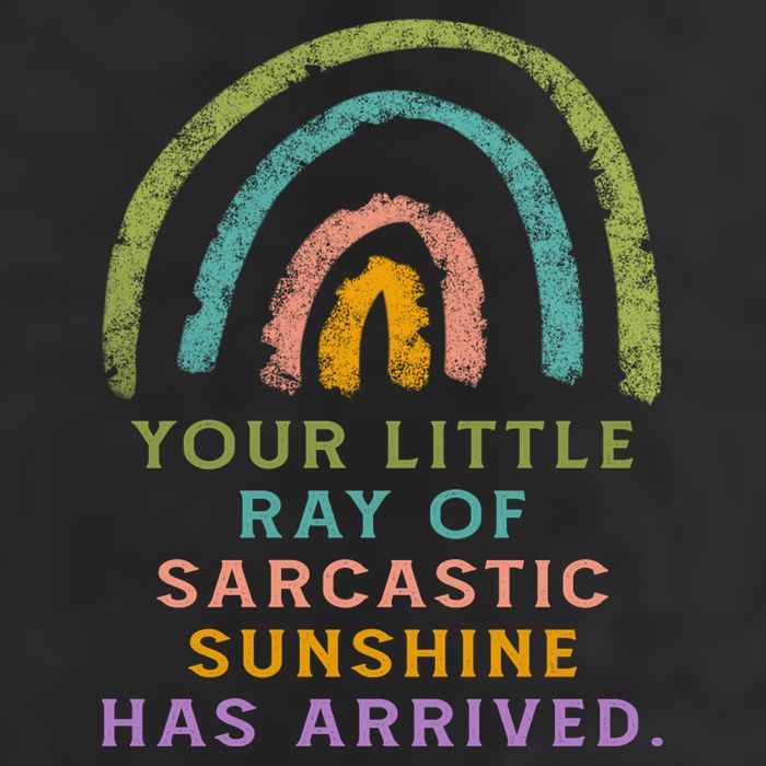 Your Little Ray Of Sarcastic Sunshine Has Arrived Rainbow Funny Beanie