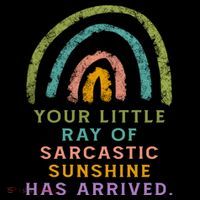 Your Little Ray Of Sarcastic Sunshine Has Arrived Rainbow Funny Youth Performance Sprint T-Shirt