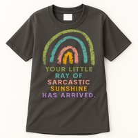 Your Little Ray Of Sarcastic Sunshine Has Arrived Rainbow Funny Tall T-Shirt