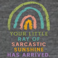 Your Little Ray Of Sarcastic Sunshine Has Arrived Rainbow Funny Poster