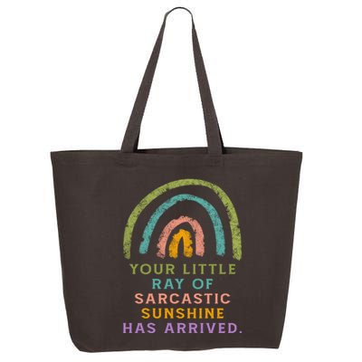 Your Little Ray Of Sarcastic Sunshine Has Arrived Rainbow Funny 25L Jumbo Tote