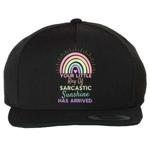 Your Little Ray Of Sarcastic Sunshine Has Arrived Sarcastic Wool Snapback Cap