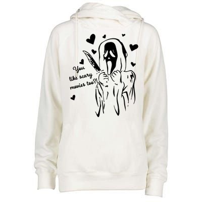 You Like Scary Movies Too Womens Funnel Neck Pullover Hood