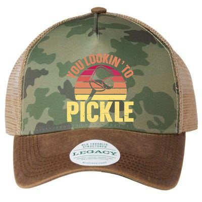 You Lookin To Pickle Funny Pickleball Lovers Legacy Tie Dye Trucker Hat