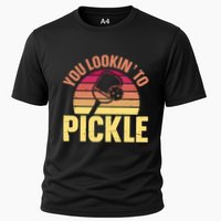 You Lookin To Pickle Funny Pickleball Lovers Cooling Performance Crew T-Shirt