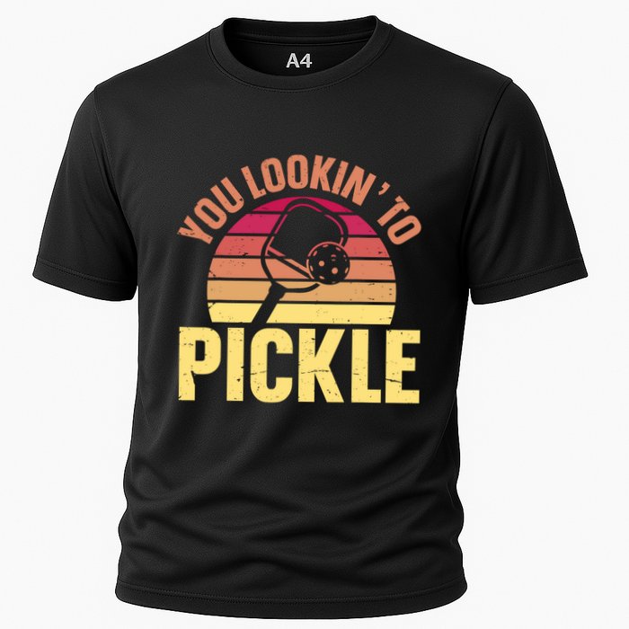 You Lookin To Pickle Funny Pickleball Lovers Cooling Performance Crew T-Shirt