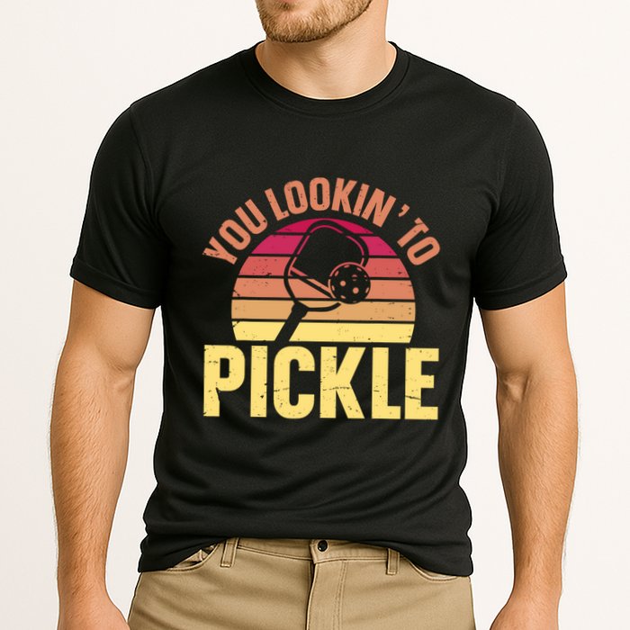 You Lookin To Pickle Funny Pickleball Lovers Cooling Performance Crew T-Shirt