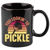 You Lookin To Pickle Funny Pickleball Lovers 11oz C Handle Ceramic Mug