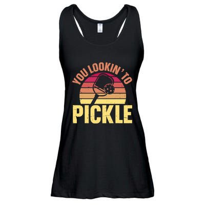 You Lookin To Pickle Funny Pickleball Lovers Ladies Essential Flowy Tank