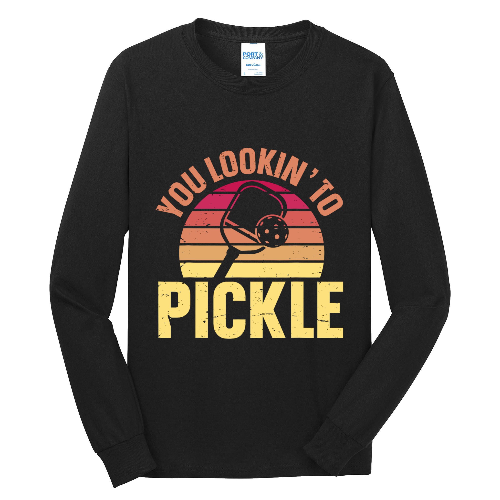 You Lookin To Pickle Funny Pickleball Lovers Tall Long Sleeve T-Shirt