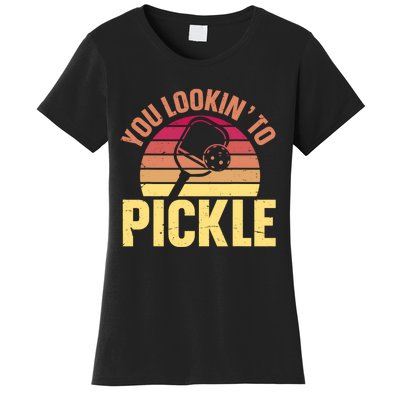 You Lookin To Pickle Funny Pickleball Lovers Women's T-Shirt