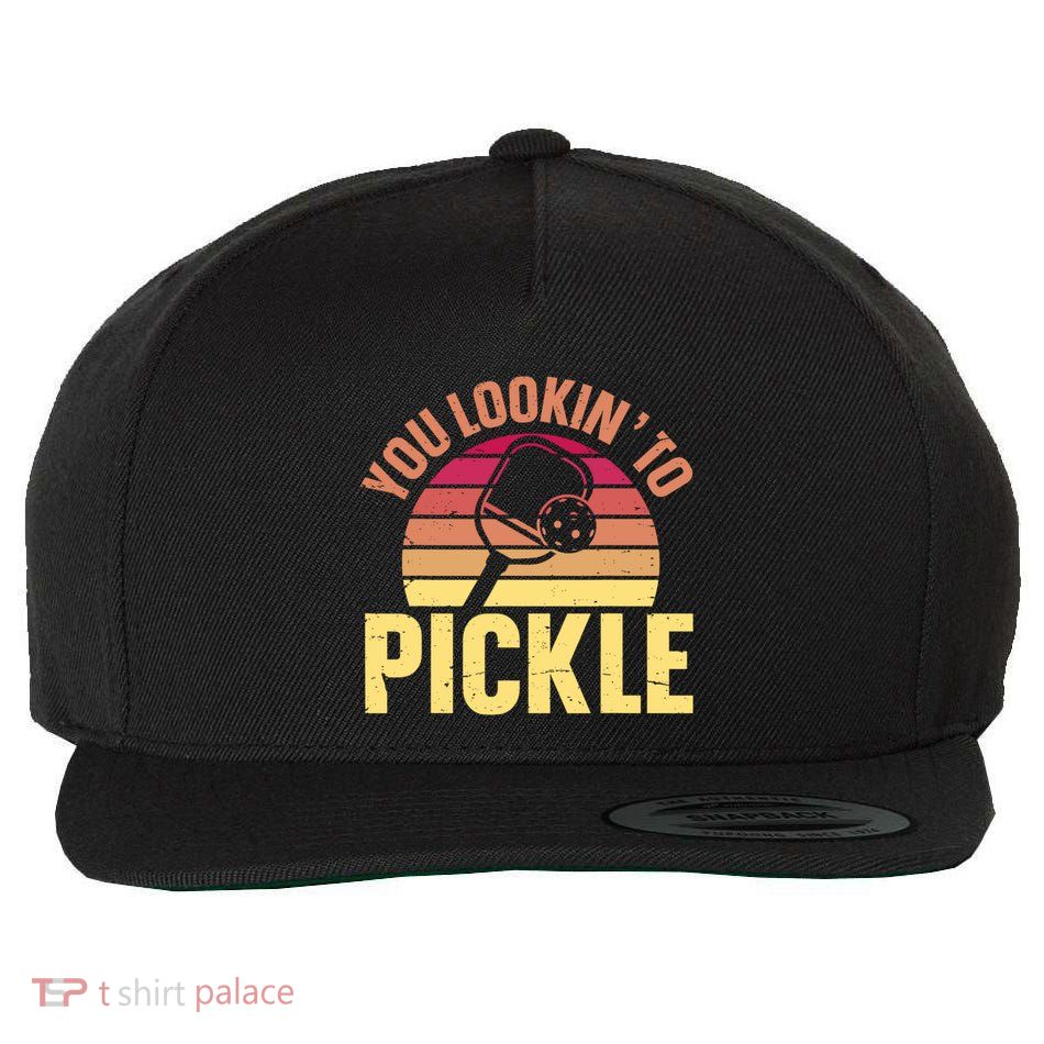 You Lookin To Pickle Funny Pickleball Lovers Wool Snapback Cap